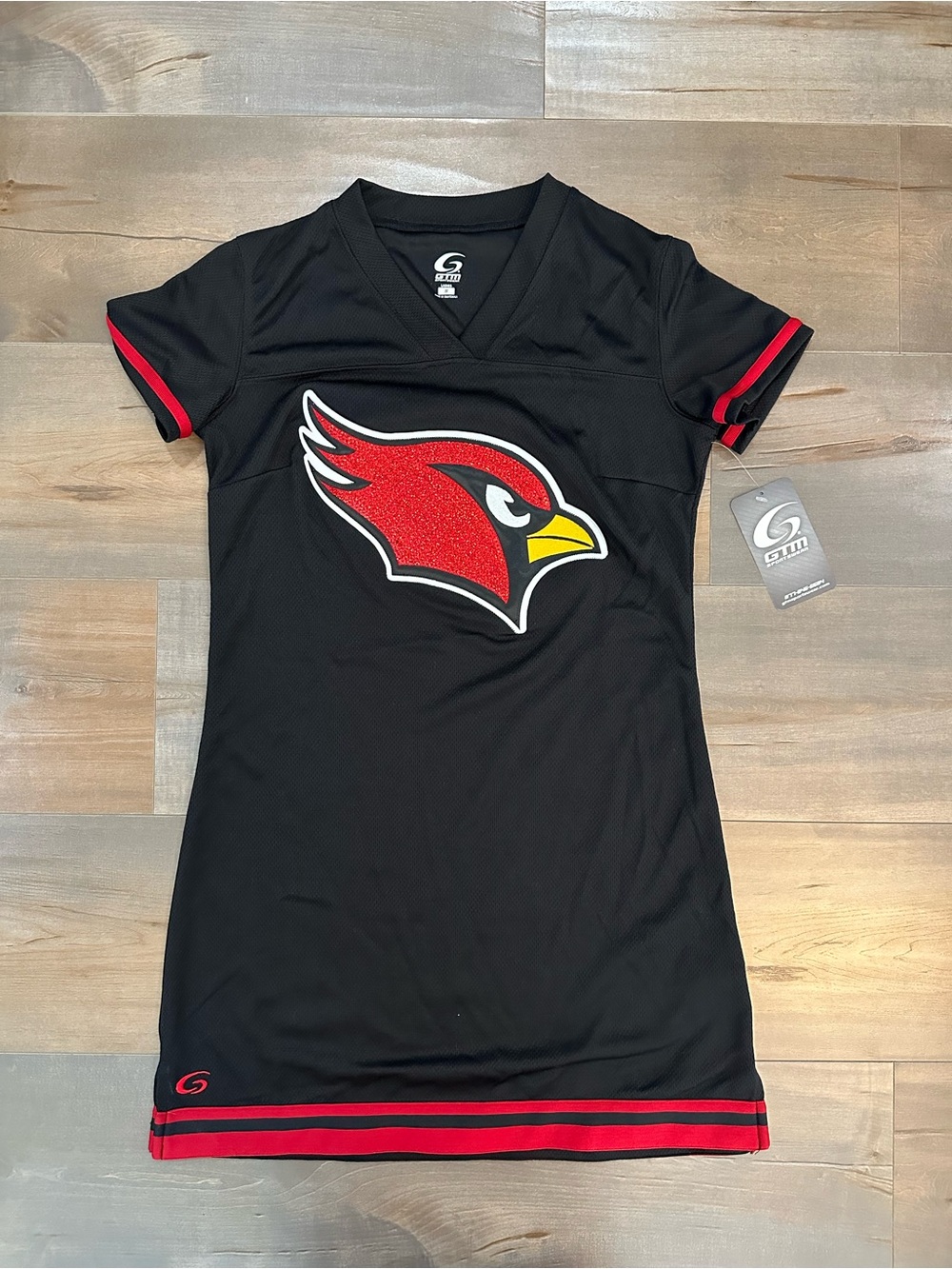 Game Day Arizona Cardinals Black Mini Dress